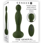 Gender X The General Rechargeable Silicone Vibrator with Remote - Green