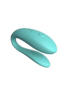 We-Vibe Sync Lite App Control Rechargeable Silicone Couples Vibrator - Aqua