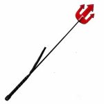 Rouge Devil Leather Riding Crop - Red/Black