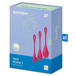 Satisfyer Yoni Power 1 Silicone Weighted Ben Wa Balls Set - Red