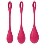 Satisfyer Yoni Power 1 Silicone Weighted Ben Wa Balls Set - Red