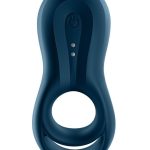 Satisfyer Epic Duo Silicone Vibrating Cock and Ball Ring - Blue