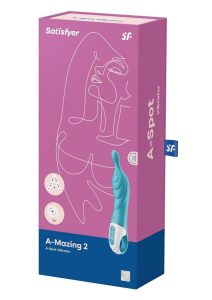 Satisfyer A-Mazing 2 Silicone Vibrating Stimulator - Turquoise