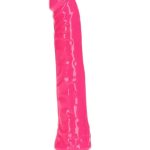 RealRock Slim Glow in the Dark Dildo with Suction Cup 9in - Pink
