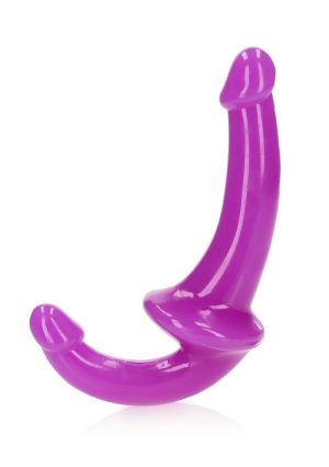 RealRock Strapless Strap-On Glow in the Dark Dildo 6in - Purple