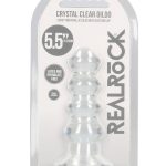 RealRock Curvy Dildo or Butt Plug 5.5in - Clear