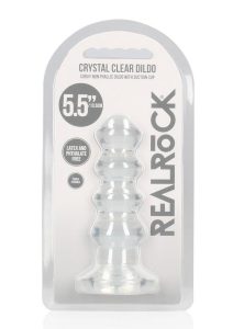 RealRock Curvy Dildo or Butt Plug 5.5in - Clear