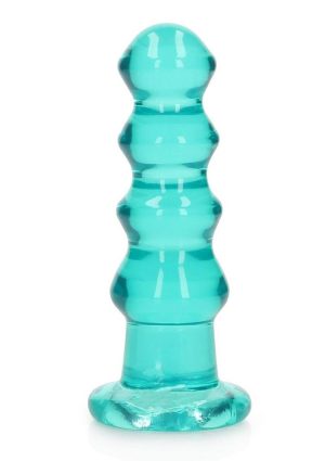 RealRock Curvy Dildo or Butt Plug 5.5in - Turquoise