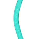 RealRock Crystal Clear Double Dong 18in - Turquoise