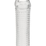 Blue Line Clear Textured Penis Enhancing Sleeve Extension 6.5in - Clear