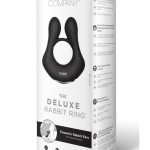 The Deluxe Rabbit Ring Rechargeable Silicone Couples Ring - Black