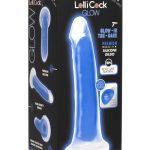 Lollicock Glow in the Dark Silicone Dildo 7in - Blue