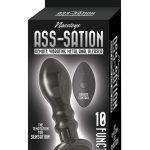 Ass-Sation Remote Control Rechargeable Vibrating Metal Anal Pleaser - Black