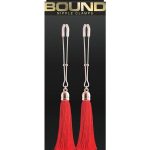 Bound Nipple Clamps T1 - Rose Gold/Red