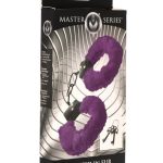 Master Series Cuffed in Fur Furry Handcuffs - Purple