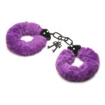 Master Series Cuffed in Fur Furry Handcuffs - Purple