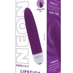 Bodywand Mini Lipstick Rechargeable Silicone Vibrator - Neon Purple