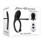 Zero Tolerance Mr. Tickler Rechargeable Silicone Cock Ring with Remote Control - Black