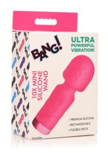 Bang! 10X Mini Silicone Rechargeable Wand - Pink