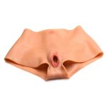 Master Series Pussy Panties Silicone Wearable Vagina/Ass Panties - Small - Vanilla