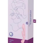 Satisfyer Triple Oh Rechargeable Silicone Dual Stimulating Vibrator - Pink