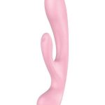 Satisfyer Triple Oh Rechargeable Silicone Dual Stimulating Vibrator - Pink