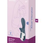 Satisfyer Air Pump Booty 2 Rechargeable Silicone Anal Vibrator - Gray