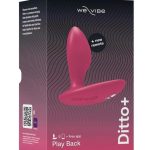 We-Vibe Ditto+ App Compatible Vibrating Rechargeable Silicone Butt Plug with Remote Control - Cosmic Pink