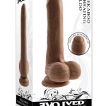 Peek A Boo Vibrating Rechargeable Silicone Dildo - Chocolate