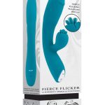 Fierce Flicker Rechargeable Silicone Dual Vibrator - Blue