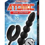 Atomic Dual Exciter Silicone Rechargeable Anal Stimulator - Black