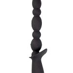 Vibrating Buttfuk Rechargeable Silicone Anal Wand - Black