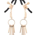 Sex and Mischief Verge Nipple Clamps - Gold/Black