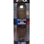 JOCK Extra Long Penis Extension Sleeve 1.5in - Chocolate