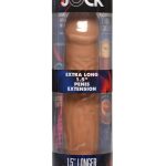 JOCK Extra Long Penis Extension Sleeve 1.5in - Caramel