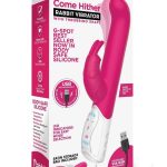 Rabbit Essentials Silicone Rechargeable Come Hither G-Spot Rabbit - Hot Pink