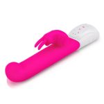 Rabbit Essentials Silicone Rechargeable Come Hither G-Spot Rabbit - Hot Pink