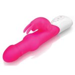 Rabbit Essentials Silicone Rechargeable Beads Rabbit Vibrator - Hot Pink