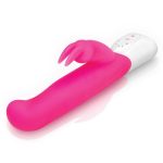 Rabbit Essentials Silicone Rechargeable G-Spot Rabbit Vibrator - Hot Pink