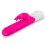 Rabbit Essentials Silicone Rechargeable G-Spot Thrusting Rabbit Vibrator - Hot Pink