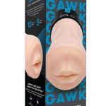 Zolo Gawk Gawk Rechargeable Silicone Vibrating Deep Throat Blowbot Masturbator - Vanilla/Black