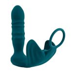 Playboy Bring It On Rechargeable Silicone Anal Plug with Cock Ring - Teal