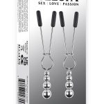 Selopa Beaded Nipple Clamps - Silver