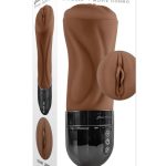 Zero Tolerance Tight Lipped Rechargeable Pussy Masturbator - Chocolate