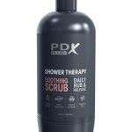 PDX Plus Shower Therapy Soothing Scrub Discreet Stroker - Caramel