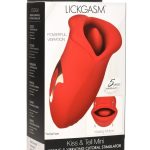 Lickgasm Kiss and Tell Mini Kissing Vibrating Rechargeable Silicone Clitoral Stimulator - Red