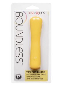 Boundless Mini FlexWand Bendable Rechargeable Silicone Massager - Yellow