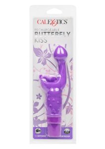 Rechargeable Butterfly Kiss G-Spot Rabbit Vibrator - Purple