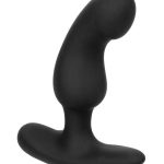 Anal Toys Rechargeable Curved Probe Silicone Anal Stimulator - Black