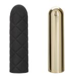 Raven Quilted Seducer Rechargeable Silicone Bullet - Black